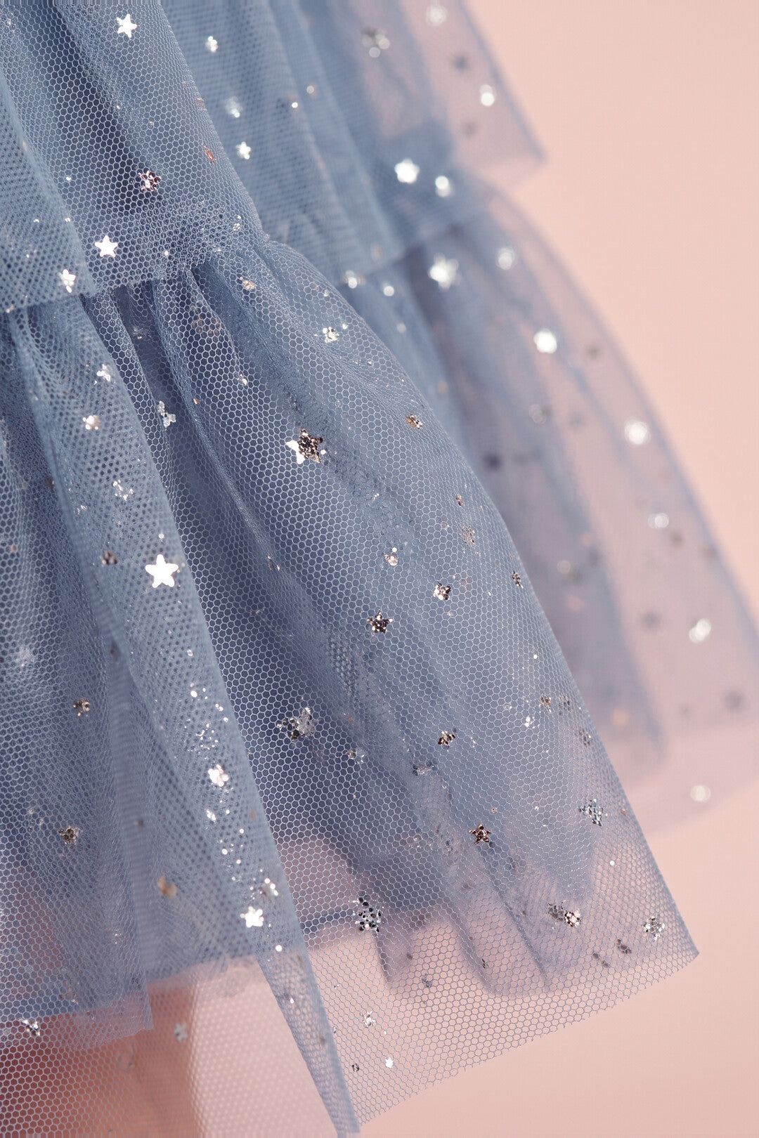 Bluebell Star Dress blue star tulle texture