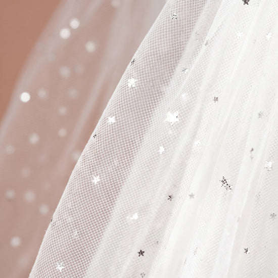 Bluebell Star Dress white star tulle texture
