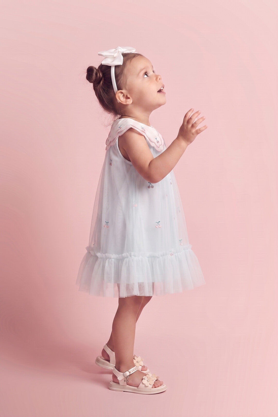 Forget Me Not Dress in powder blue, side
