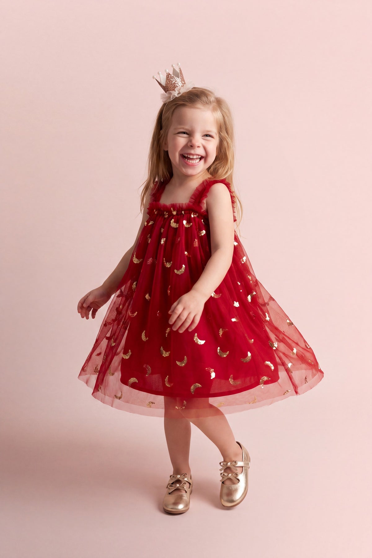 Midnight Burgundy Formal Dress, three quarter view showing the full tulle skirt
