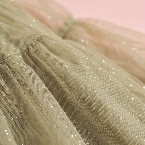 Meadow sage green tulle fabric texture