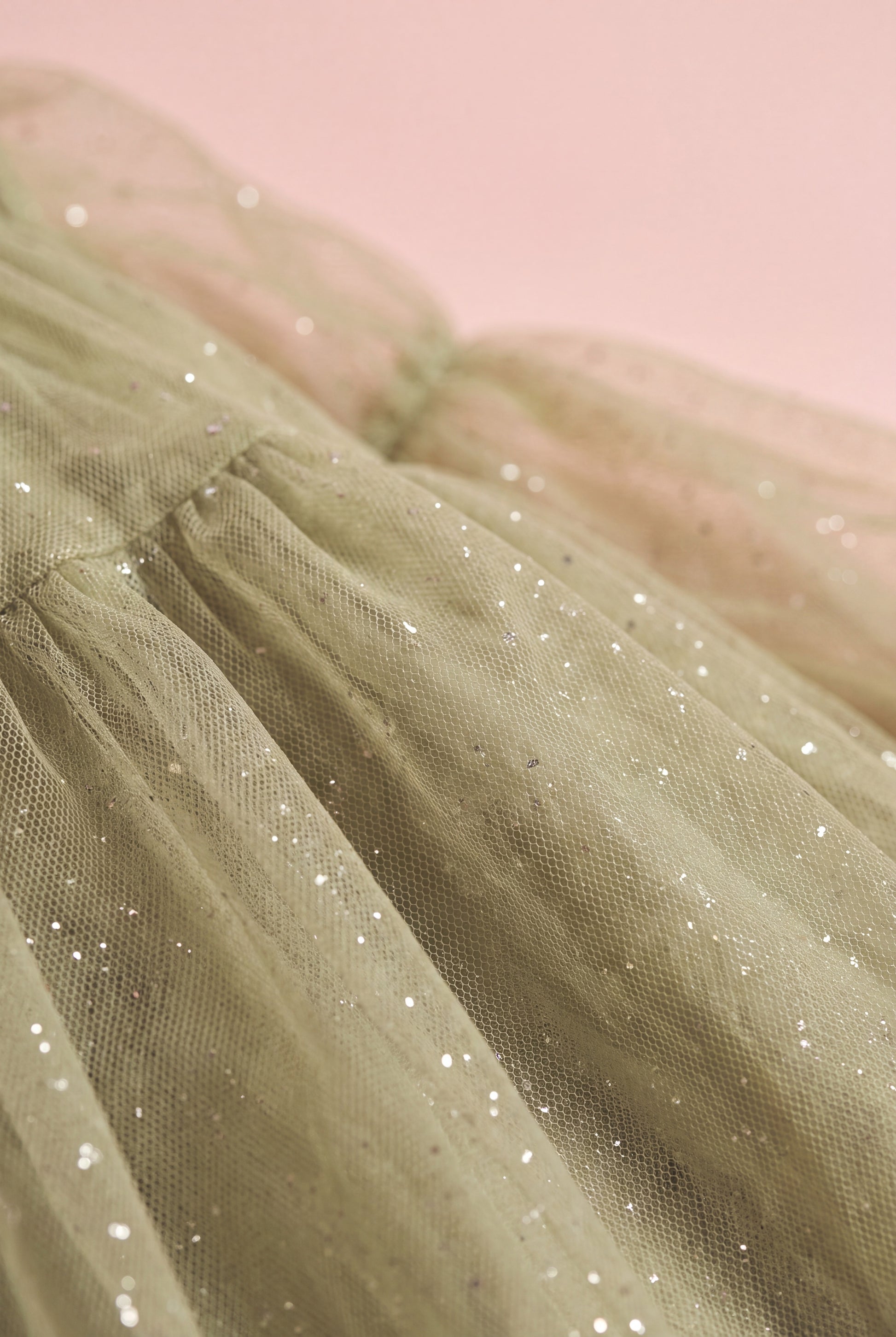 Meadow sage green tulle fabric texture