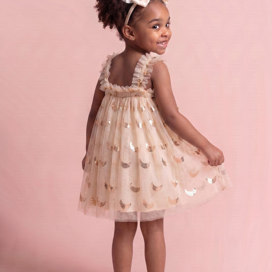 Midnight Star Dress in cream, back