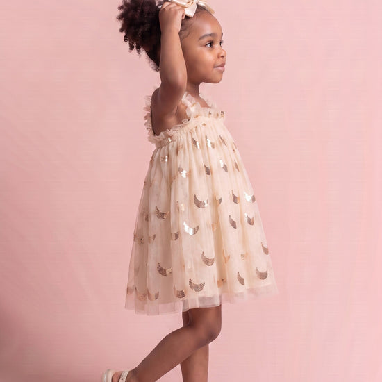 Midnight Star Dress in cream, side
