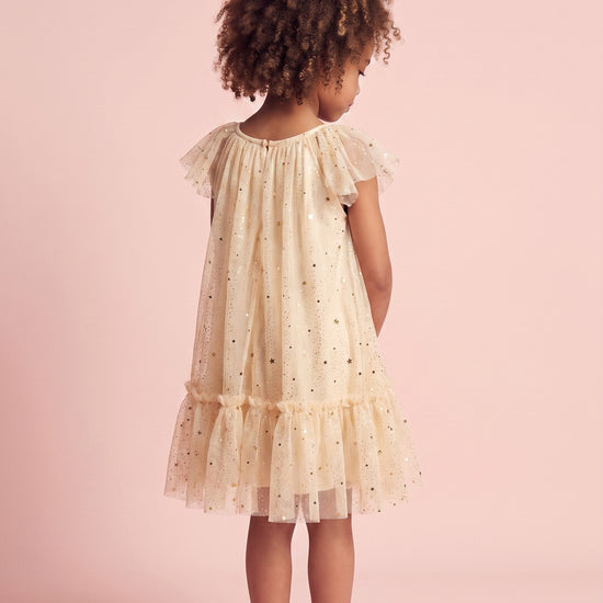 Starlight Dress in cream, back